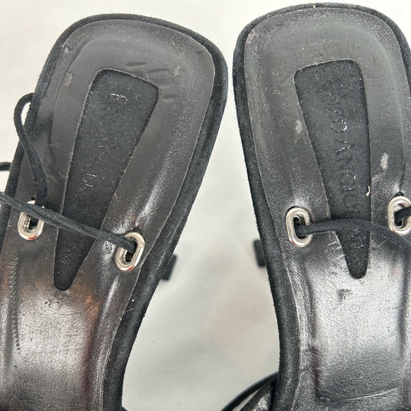 Vintage Enzo Angiolini Sandals Ankle straps Suede Upper Size 9 1/2 M Heel 4 in - Picture 4 of 9